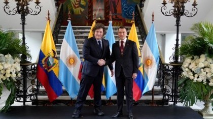 Milei y Noboa encabezaron la firma de acuerdos bilaterales en Quito